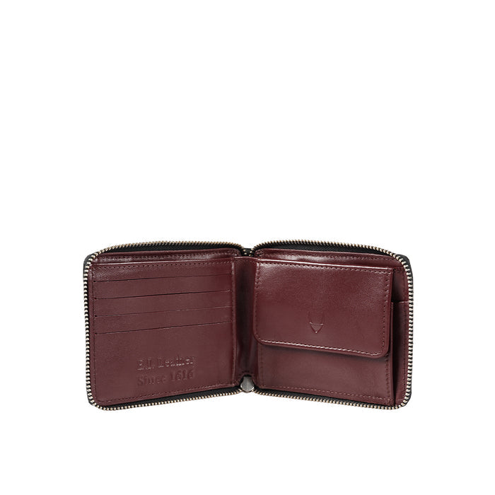 Cashmere W2 Black Leather Bi-Fold Wallet