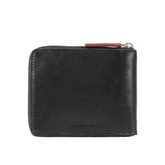 Cashmere W2 Black Leather Bi-Fold Wallet