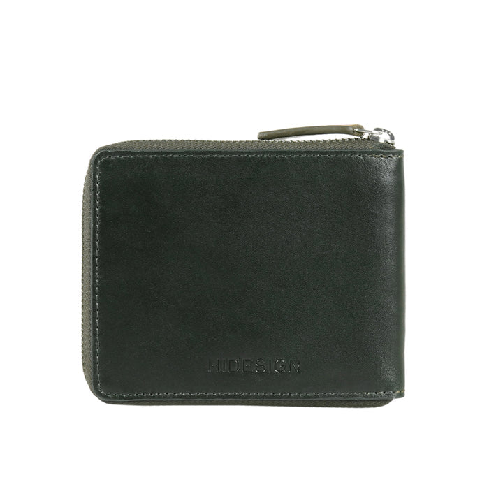 Cashmere W2 Green Leather Bi-Fold Wallet