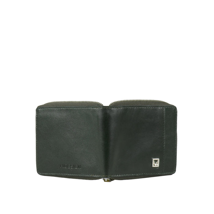 Cashmere W2 Green Leather Bi-Fold Wallet