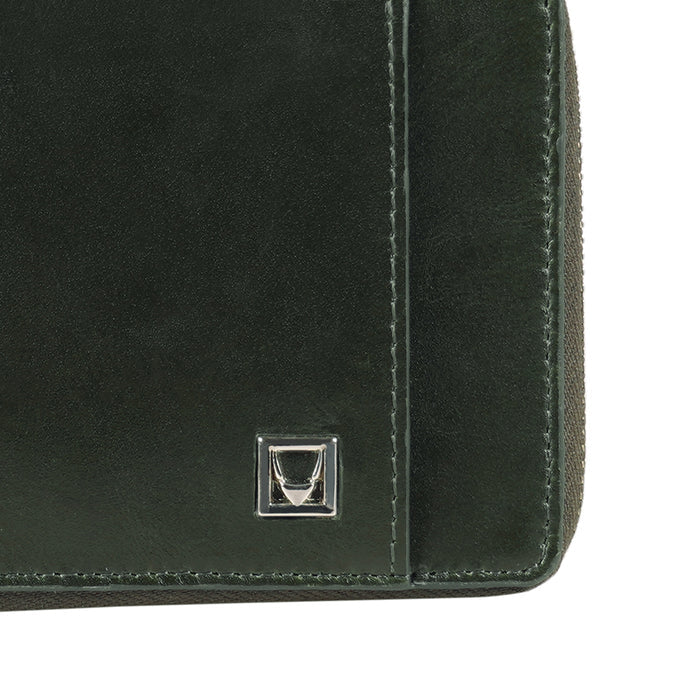 Cashmere W2 Green Leather Bi-Fold Wallet