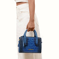 Casino 01 Blue Leather Sling Bag