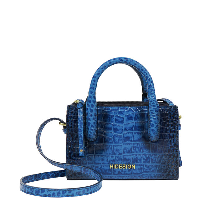 Casino 01 Blue Leather Sling Bag