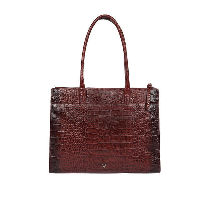 Casino 03 Red Leather Tote Bag