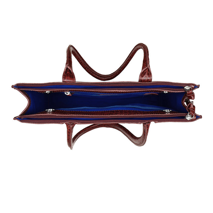 Casino 03 Red Leather Tote Bag