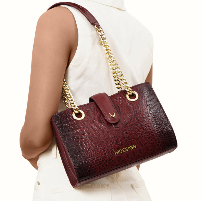 Casino 04 Red Leather Shoulder Bag