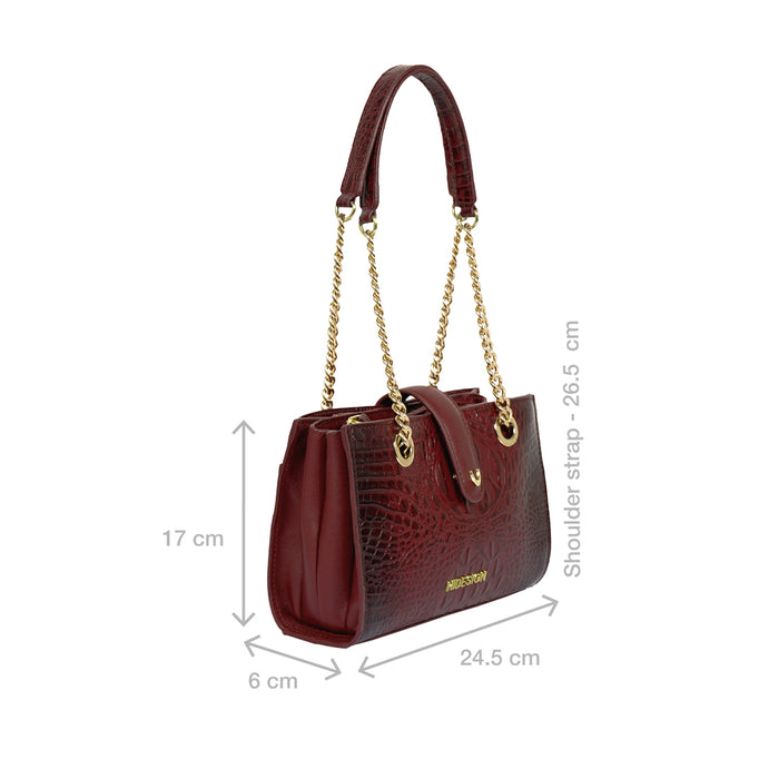 Casino 04 Red Leather Shoulder Bag