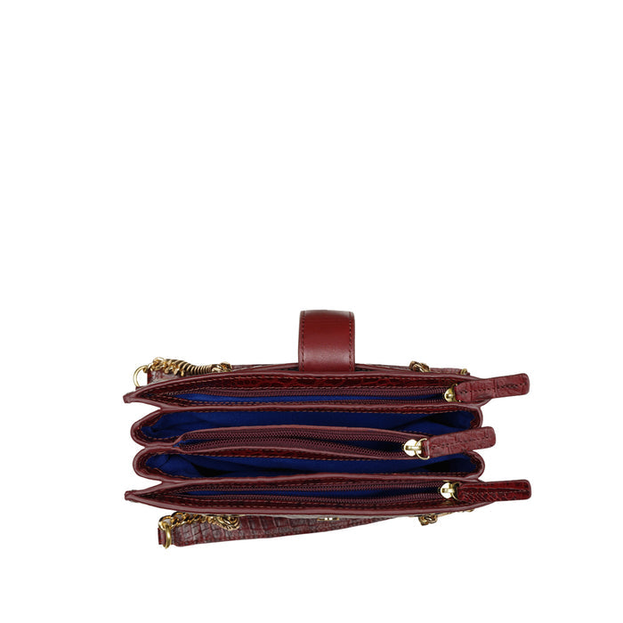Casino 04 Red Leather Shoulder Bag