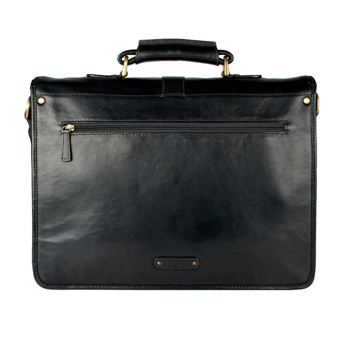 Castello Black Leather  Briefcase