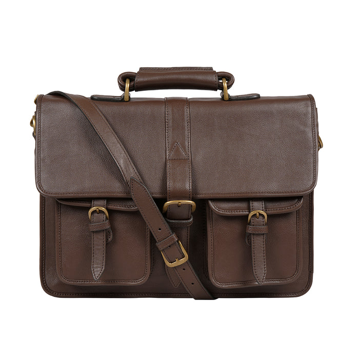 Castello Brown Leather  Briefcase