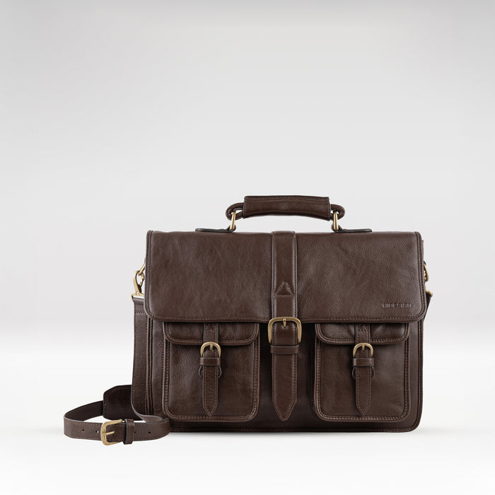 Castello Brown Leather  Briefcase