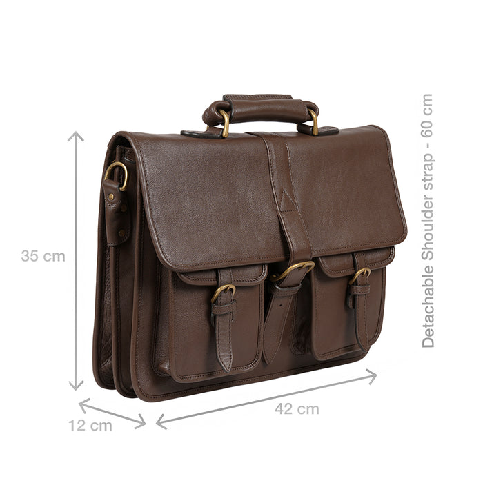 Castello Brown Leather  Briefcase