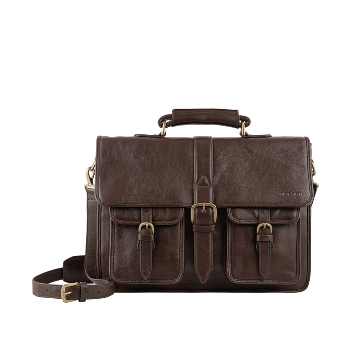 Castello Brown Leather  Briefcase