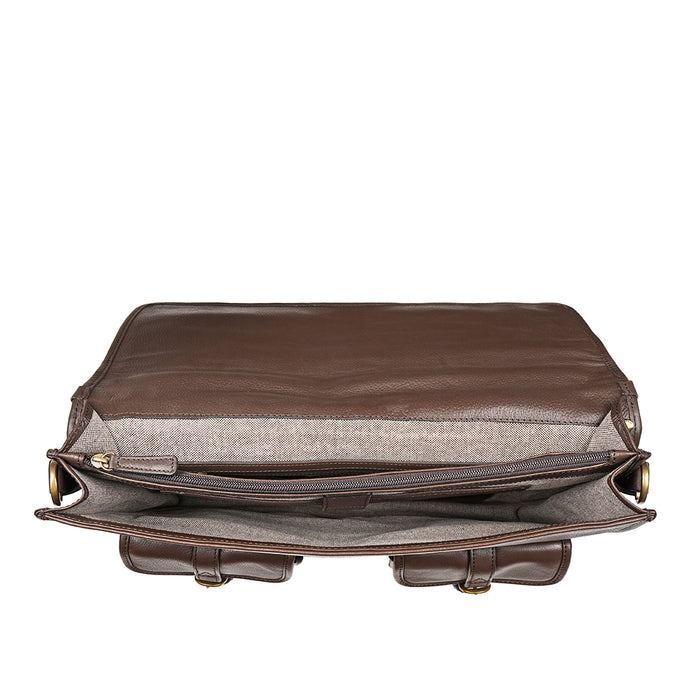 Castello Brown Leather  Briefcase