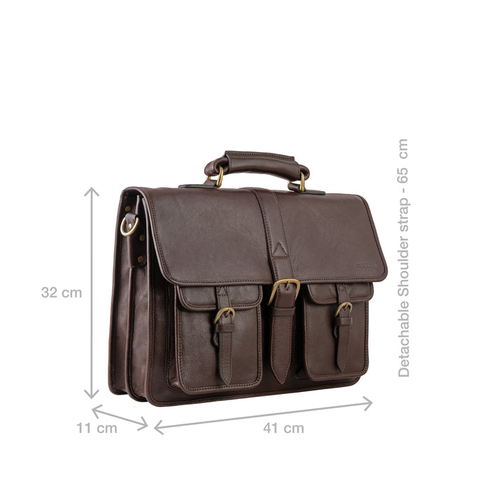 Castello Brown Leather  Briefcase