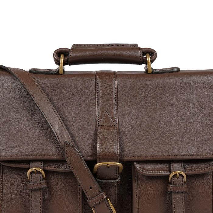 Castello Brown Leather  Briefcase