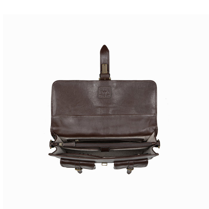 Castello Brown Leather  Briefcase