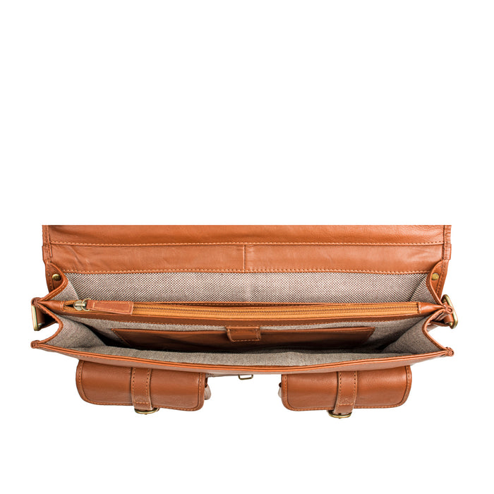 Castello Tan Leather  Briefcase