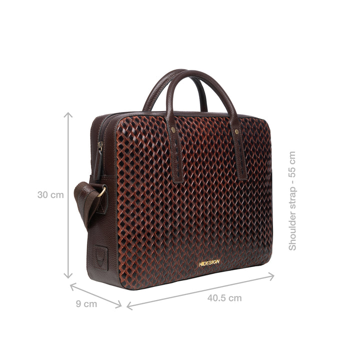 Castor 02 Tan Leather Briefcase