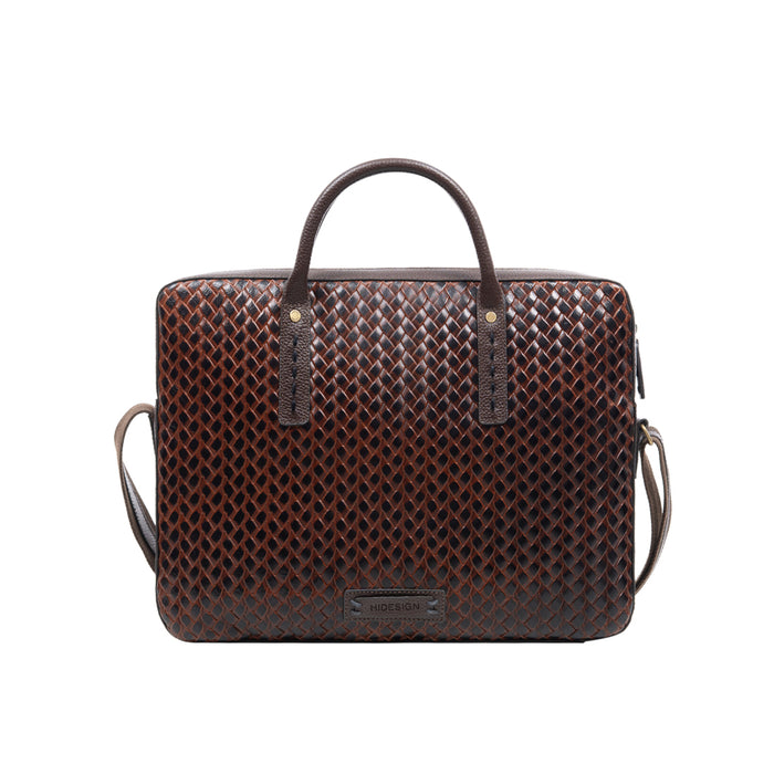 Castor 02 Tan Leather Briefcase