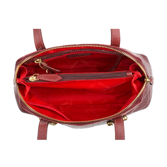 Cera 01 Marsala Leather Tote Bag