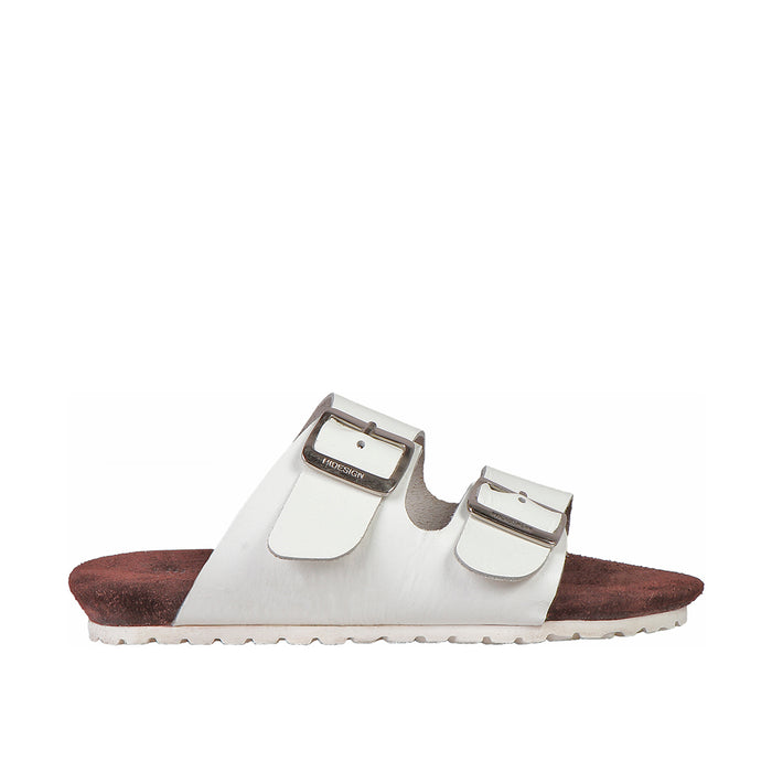 Cersie Women's White Leather Sandals