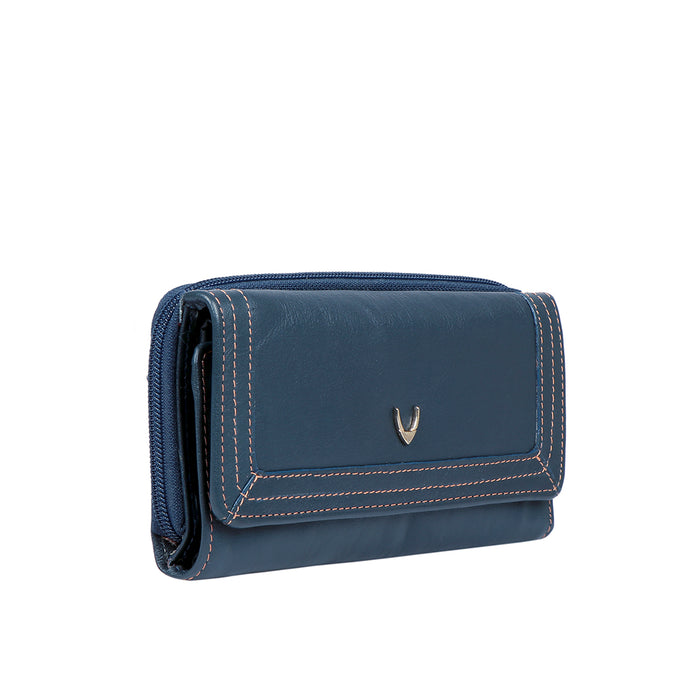 Cerys W3 Blue Leather Clutch Wallet