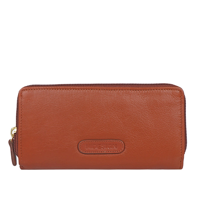 Cerys W3 Tan Leather Clutch Wallet