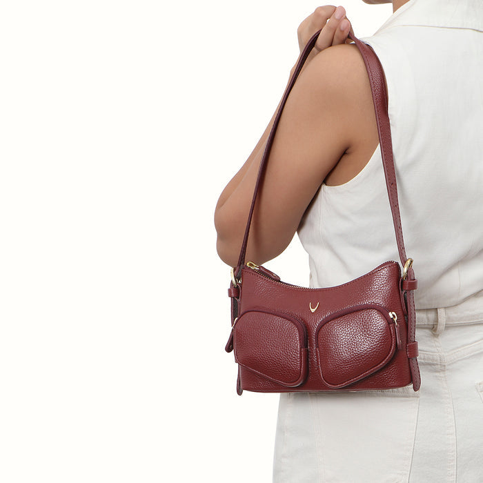Changi-01 Marsala Leather Shoulder Bag