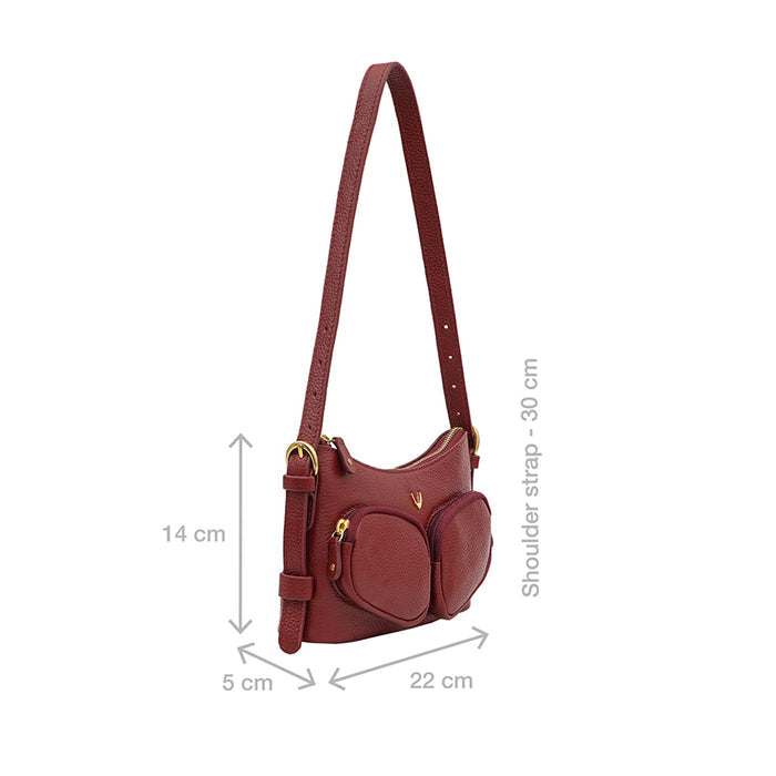 Changi-01 Marsala Leather Shoulder Bag