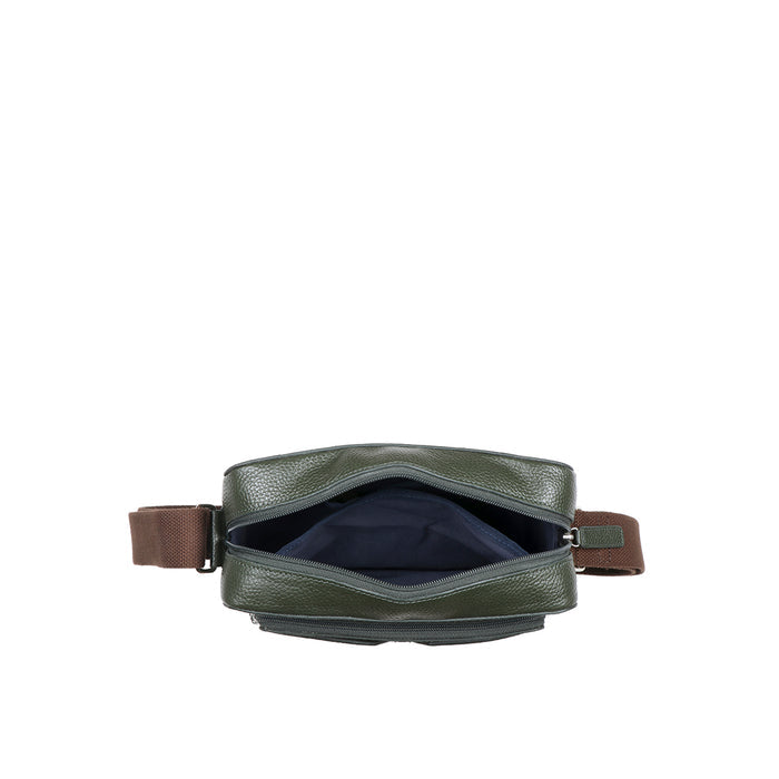 Changi-02 Green Leather  Crossbody