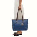 Changi-03 Blue Leather Shoulder Bag