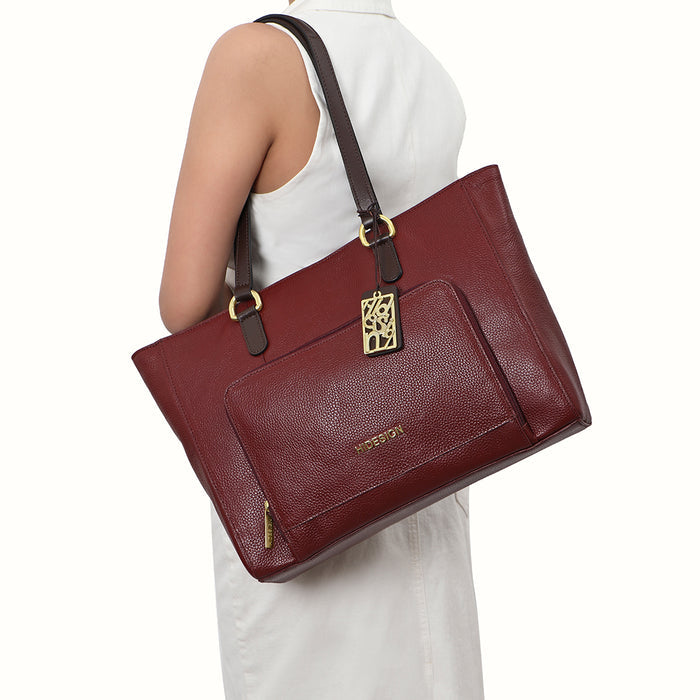 Changi-03 Marsala Leather Shoulder Bag