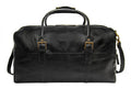 Charles 01 Black Leather Duffle Bag