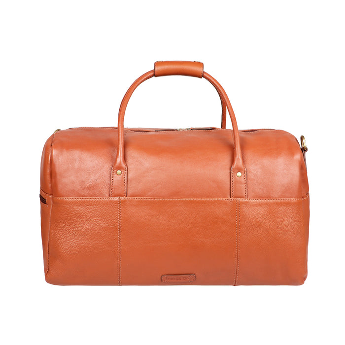 Charles 01 Tan Leather Duffle Bag