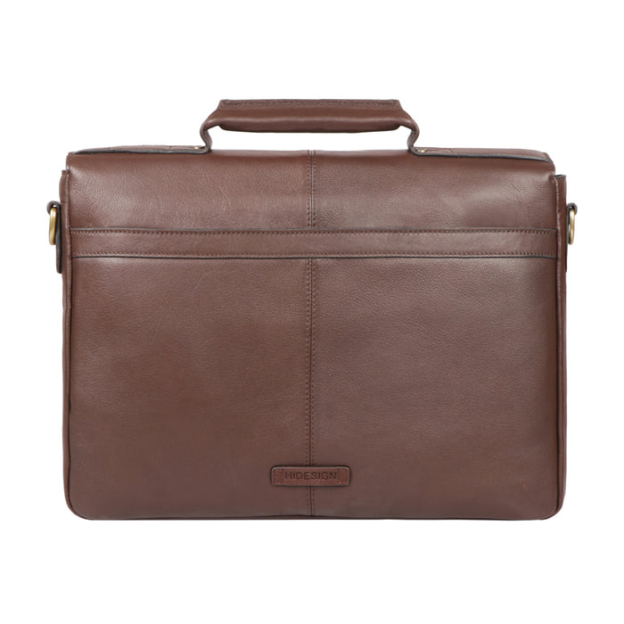 Charles 03 Brown Leather  Briefcase