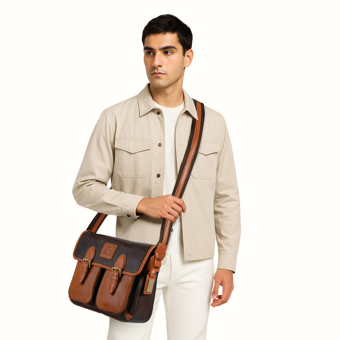 Charter 01 Green Leather  Crossbody