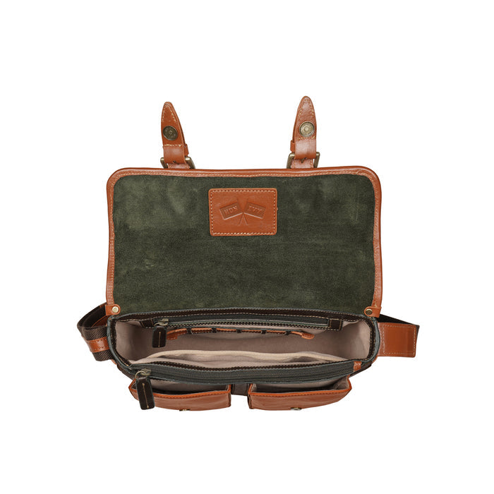 Charter 01 Green Leather  Crossbody