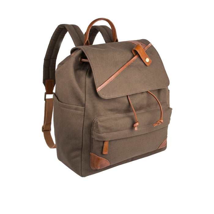 Cherokee 02 Green Canvas Backpack