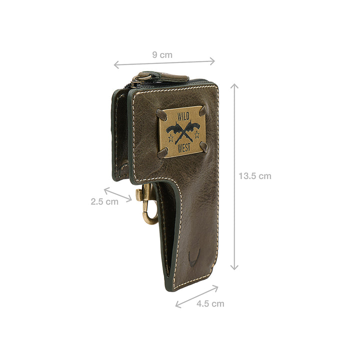 Cheyenne -W4 Green Leather Pouch