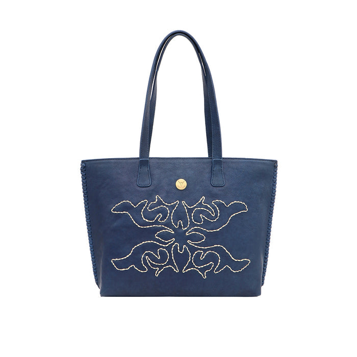 Cheyenne 02 Blue Leather Shoulder Bag