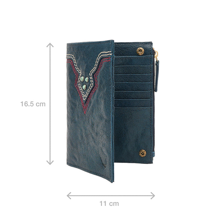 Cheyenne W1 Blue Leather Bi-Fold Wallet