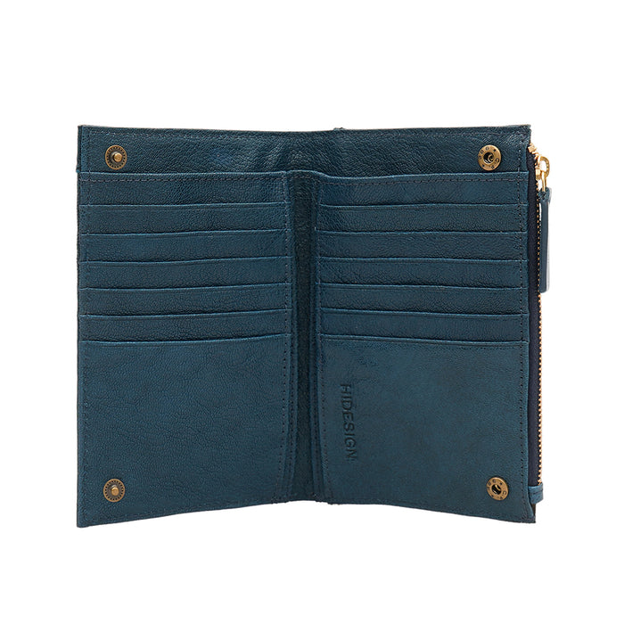 Cheyenne W1 Blue Leather Bi-Fold Wallet