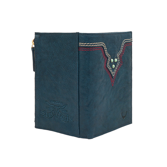 Cheyenne W1 Blue Leather Bi-Fold Wallet