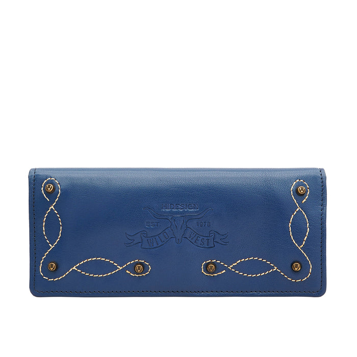 Cheyenne W3 Blue Leather Bi-Fold Wallet