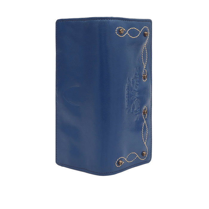 Cheyenne W3 Blue Leather Bi-Fold Wallet