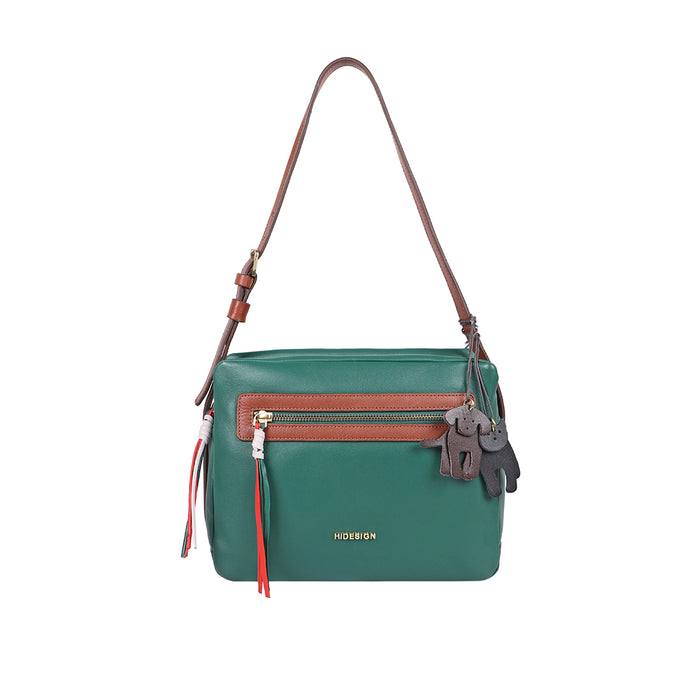 Chiquita 01 Green Leather Shoulder Bag