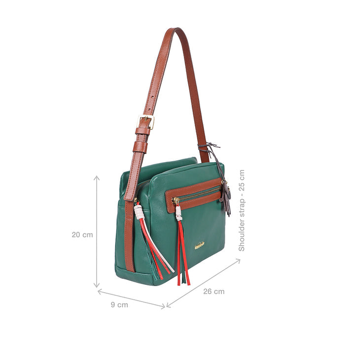 Chiquita 01 Green Leather Shoulder Bag