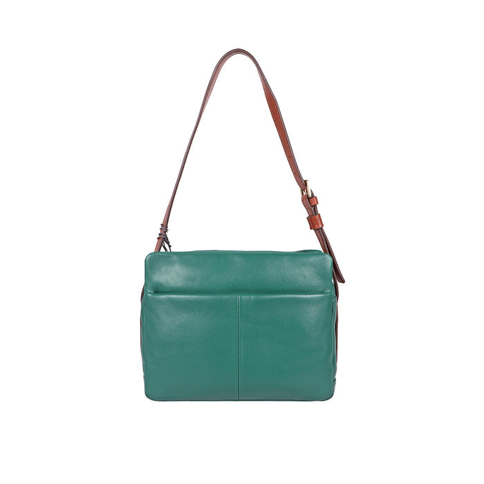 Chiquita 01 Green Leather Shoulder Bag