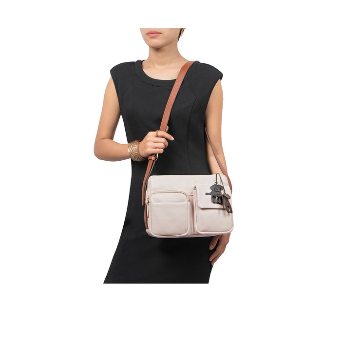 Chiquita 02 Beige Leather Crossbody